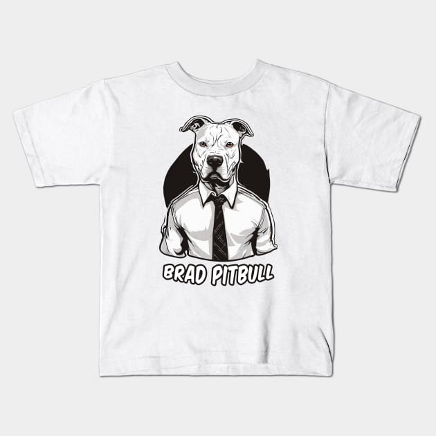 Brad Pitbull Kids T-Shirt by 3coo